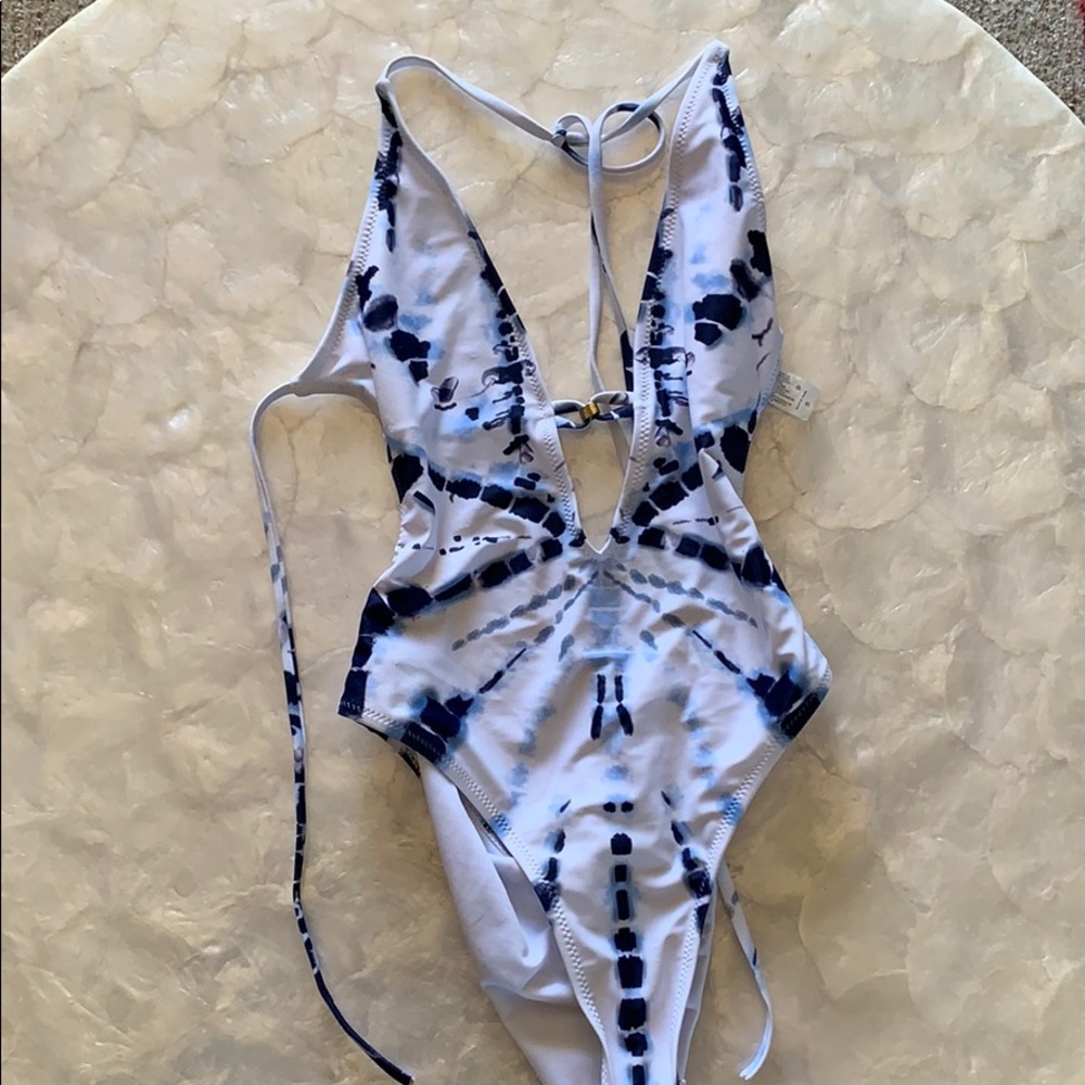 Blue tie dye Zaful one piece